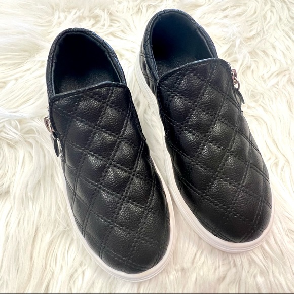 Black Quilted Slip On Shoes - Picture 4 of 4